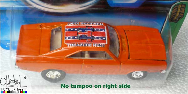 Erreur sur la Hot Wheels Treasure Hunt 1969 Dodge Charger