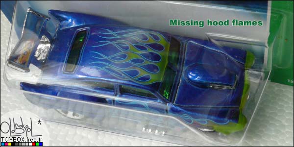 Hot Wheels Super T-Hunt Jaded - Erreur sans Tanpon sur la capot 1