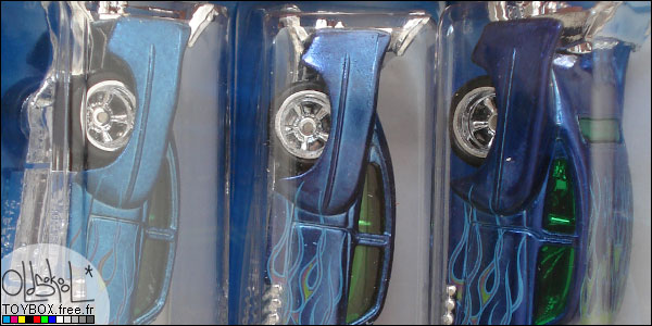 Comparaison des 3 teintes de la Hot Wheels Treasure Hunt Jaded