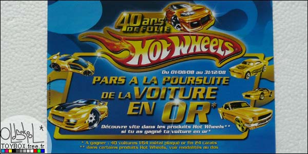 Flyer la voiture Hot Wheels en OR